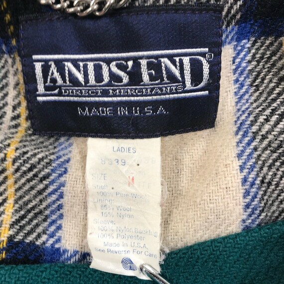 Vintage Lands End Duffel Coat Womens M Turquoise … - image 5