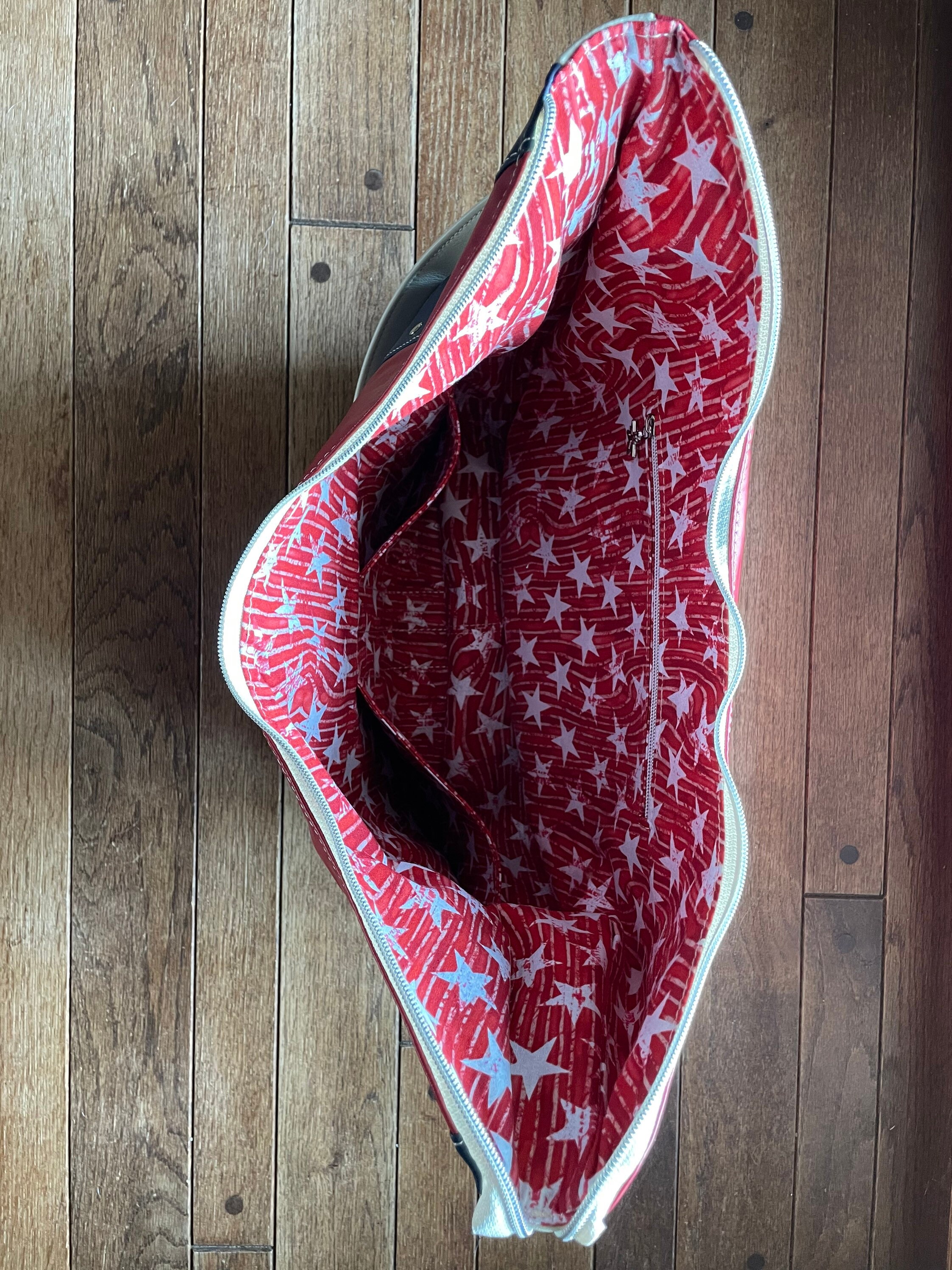 Red White and Blue Karola Shoulder Bag Etsy