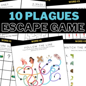 10 Plagues Escape Room | Moses Escape Game | Israelites | Escape Game | Family Escape Room | Kids | Printable | Teamwork | Family Fun