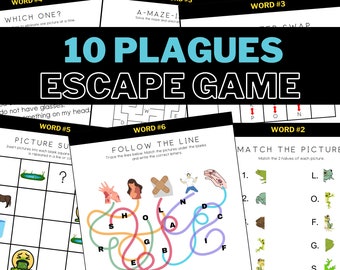 10 Plagues Escape Room: Moses Family Game (Printable)