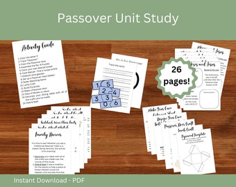 Passover Unit Study  | Passover Activity | Passover | Family Fun | Kids Activity | Bible Activity