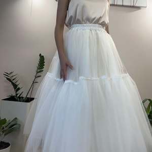 Elegant Bridal Skirt – Perfect for Weddings and Special Occasions Bridal skirt Wedding skirt Tulle bridal skirt High-waisted wedding skirt