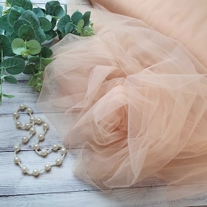 Sheer Tulle Fabric for Crafts, Sewing, and Decorations – Multiple Colors Available Bridal tulle Wedding veil fabric Tulle for crafts