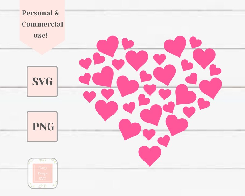 Pink Heart Svg, Valentines Day Svg, Valentine Svg, Svg Files for Cricut ...