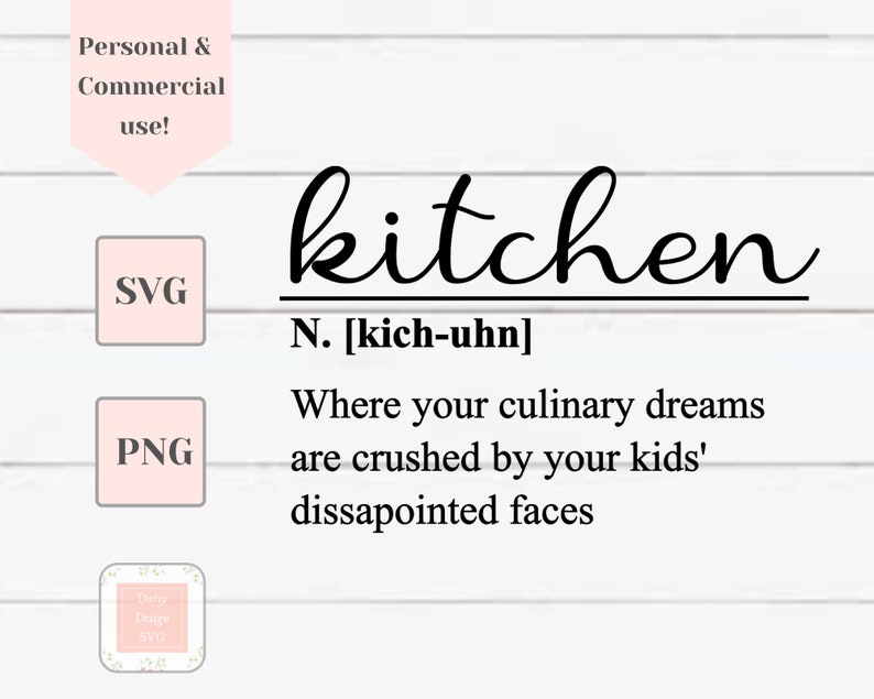 Download Kitchen Definition Svg Kitchen Noun Svg Farmhouse Kitchen Etsy