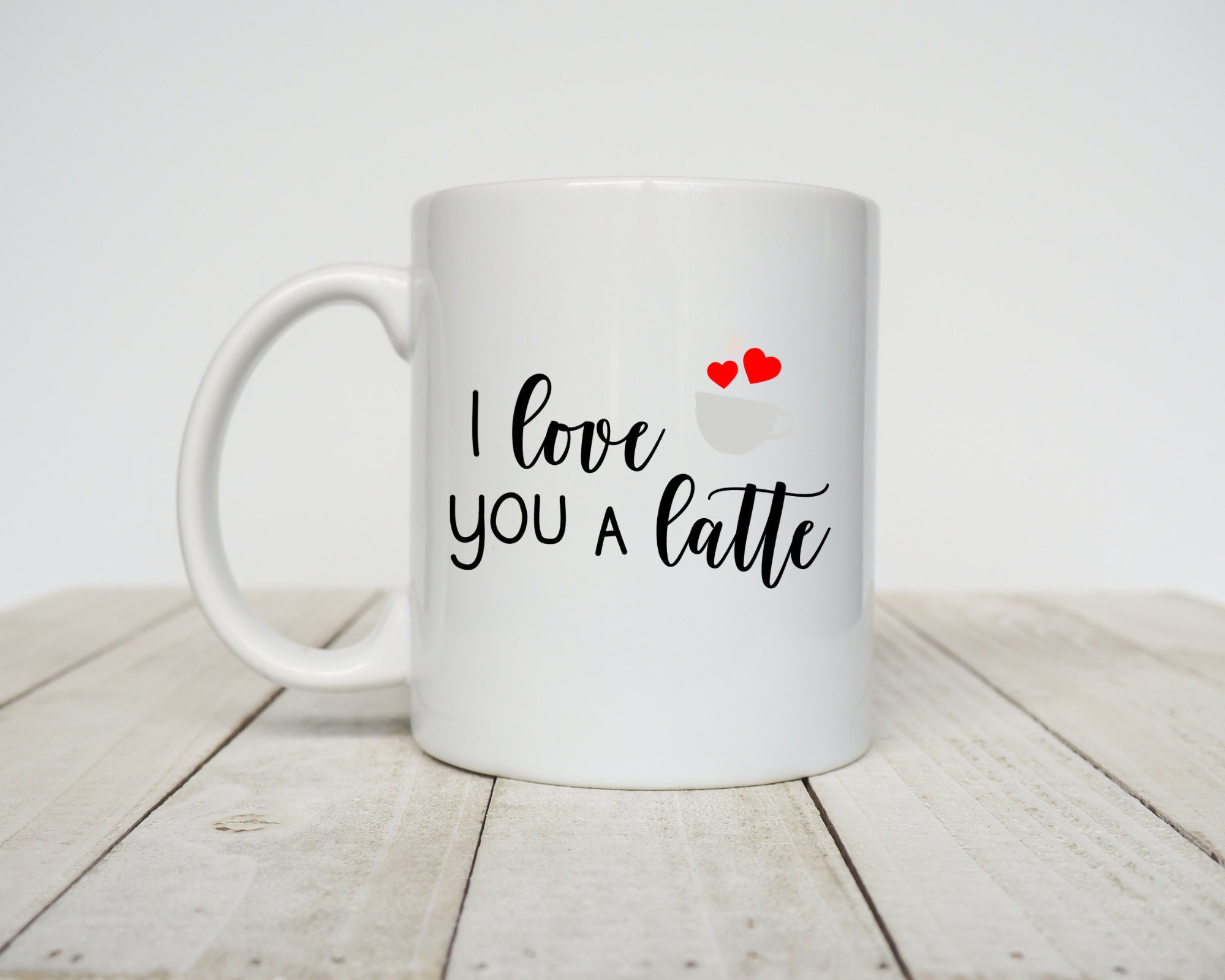 Te amo un café con leche svg San Valentín svg taza de café