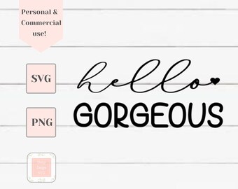 Hallo wunderschöne Svg, Boho Svg, trendige Frauen Shirt Svg, positive Svg, Svg-Dateien für Cricut, Teen Shirt Svg, Mädchen Becher Svg, Mädchen Svg