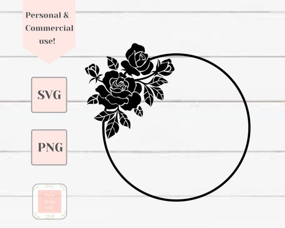Download Rose hoop svg file floral wreath svg floral svg png file | Etsy