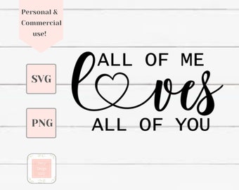 alle von mir liebt Sie alle Svg, Hochzeit Svg, Jahrestag Svg, Svg-Dateien für Cricut, Frau Svg, Mann Svg, niedlichen Becher Svg, Kaffeebecher Svg