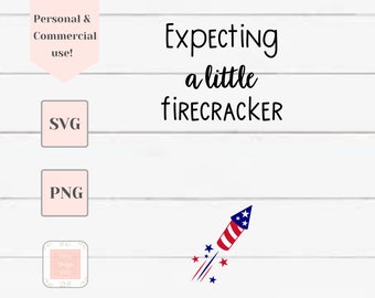 erwartet ein wenig Feuerwerkskörper Svg, 4. Juli Svg, Baby Ankündigung Svg, Schwangerschaft Ankündigung Svg, Svg Dateien für Cricut, Svg für Hemden