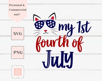 mein erstes viertes Juli Svg, Kleinkind Shirt Svg, Baby Mädchen Svg, patriotische Svg, Svg Dateien für Cricut, Svg für Hemden, Unabhängigkeit Svg