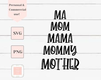 Mutter Svg, ma Mama Mama, Mutterschaft Svg, gesegnete Mama Svg, Mama Shirt Svg, Svg Dateien für Cricut, Shirt für Mama Svg, Muttertag Svg, Svg Png