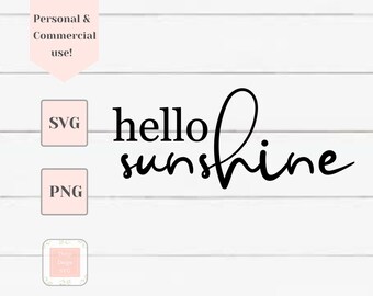 Hallo Sonnenschein Svg, Sommersvg, Frühling Svg, warmes Wetter Svg, Svg-Dateien für Cricut, Svg für Shirt, Kleinkind Shirt Svg, hallo Sommer Svg