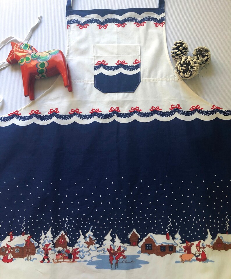 Nisse /& Pig Scandinavian Holiday Butcher Apron