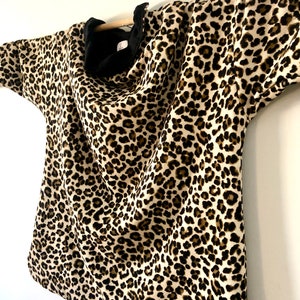 Leopard Spots! Fleece High Neck Top-Cozy Soft Long Sleeve Animal Print Top