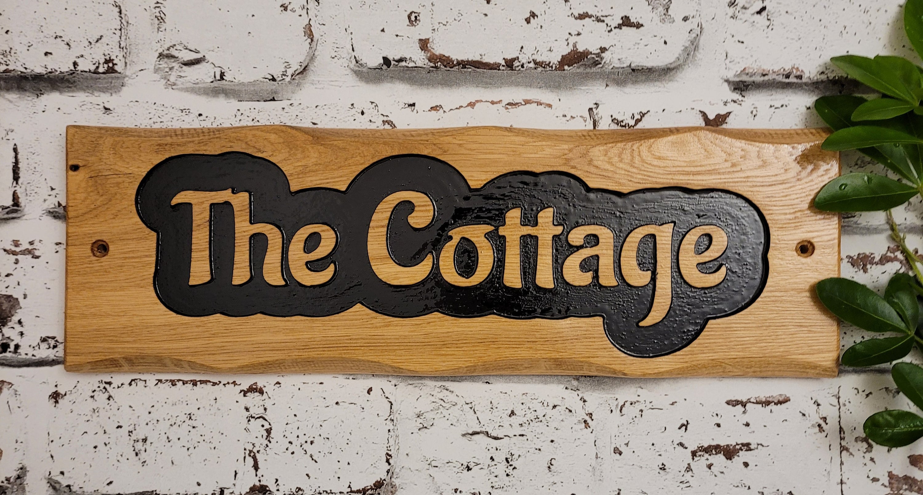 Personalised Oak House Sign Carved Custom Engraved Outdoor Etsy