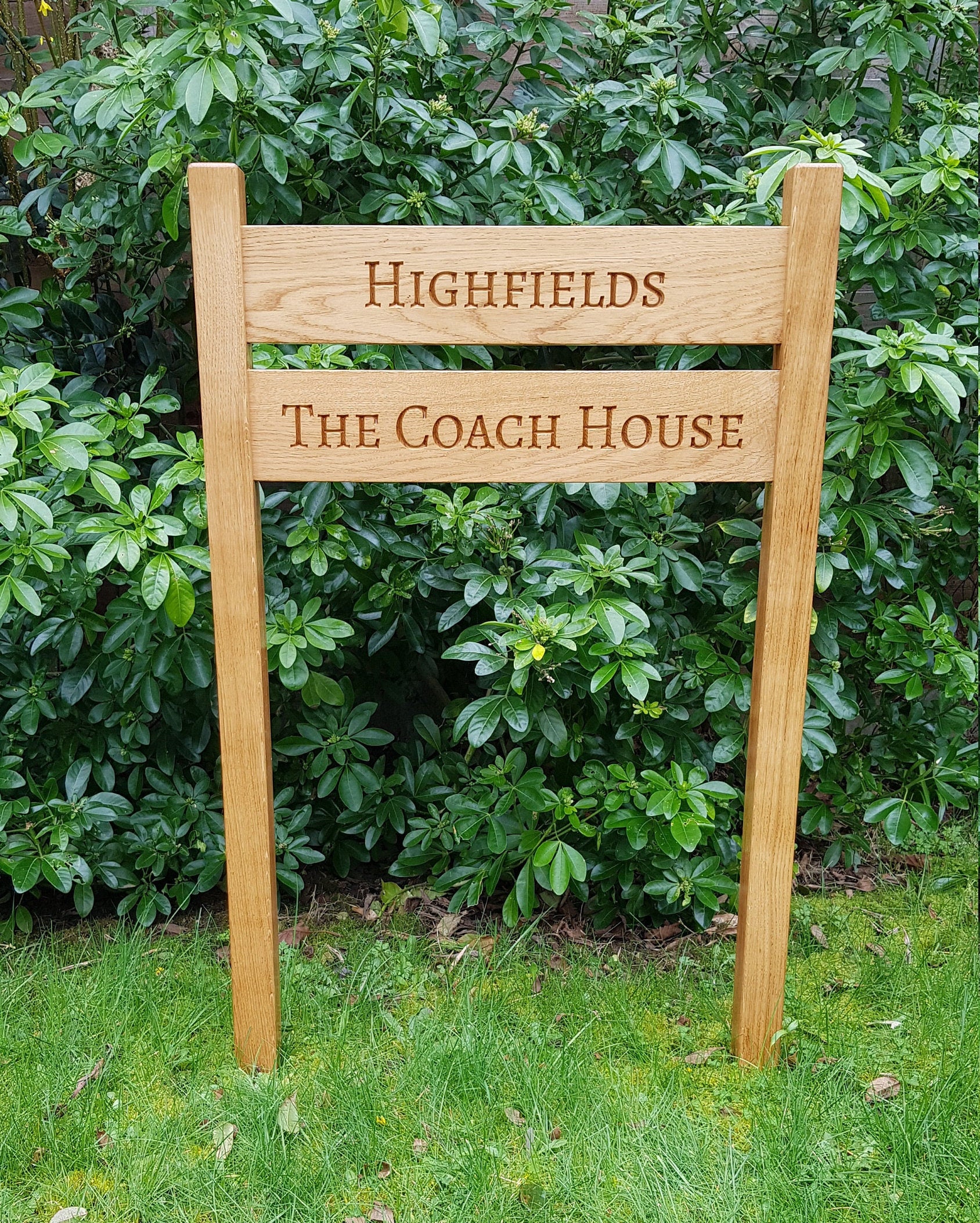 Large Freestanding Custom Outdoor Sign for House Name/Street Etsy