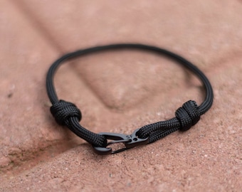 Pulseira de paracord feita à mão - Microajustável, ideal para uso diário.
