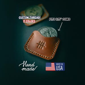 Funda de cuero para monedas EDC, moneda de desafío, equipo EDC