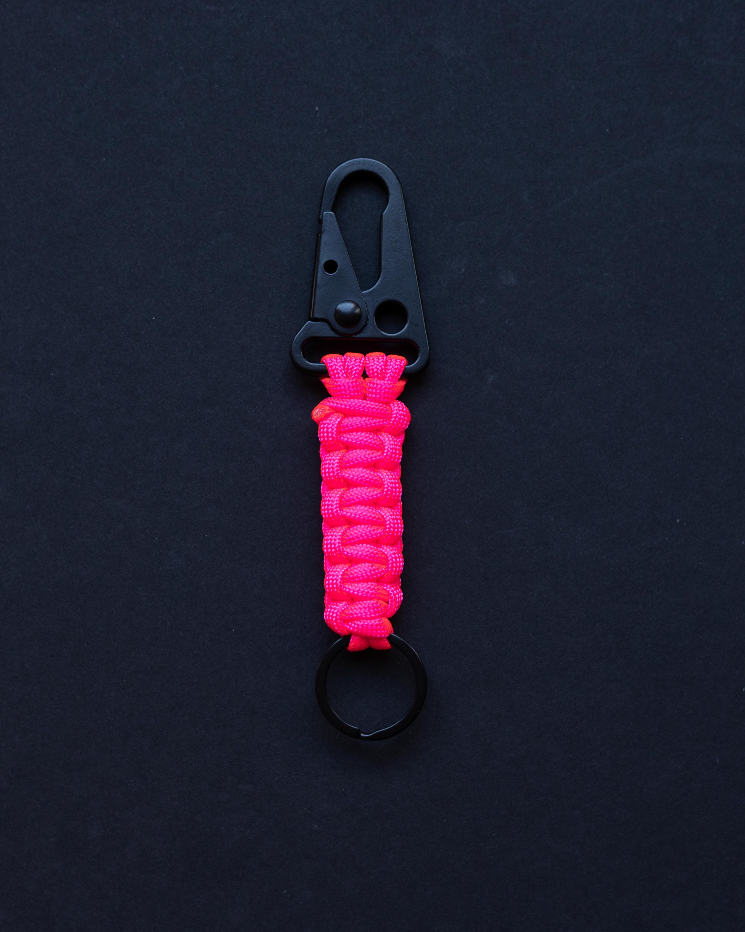Cute Keychain Pink Paracord Keychain | Etsy