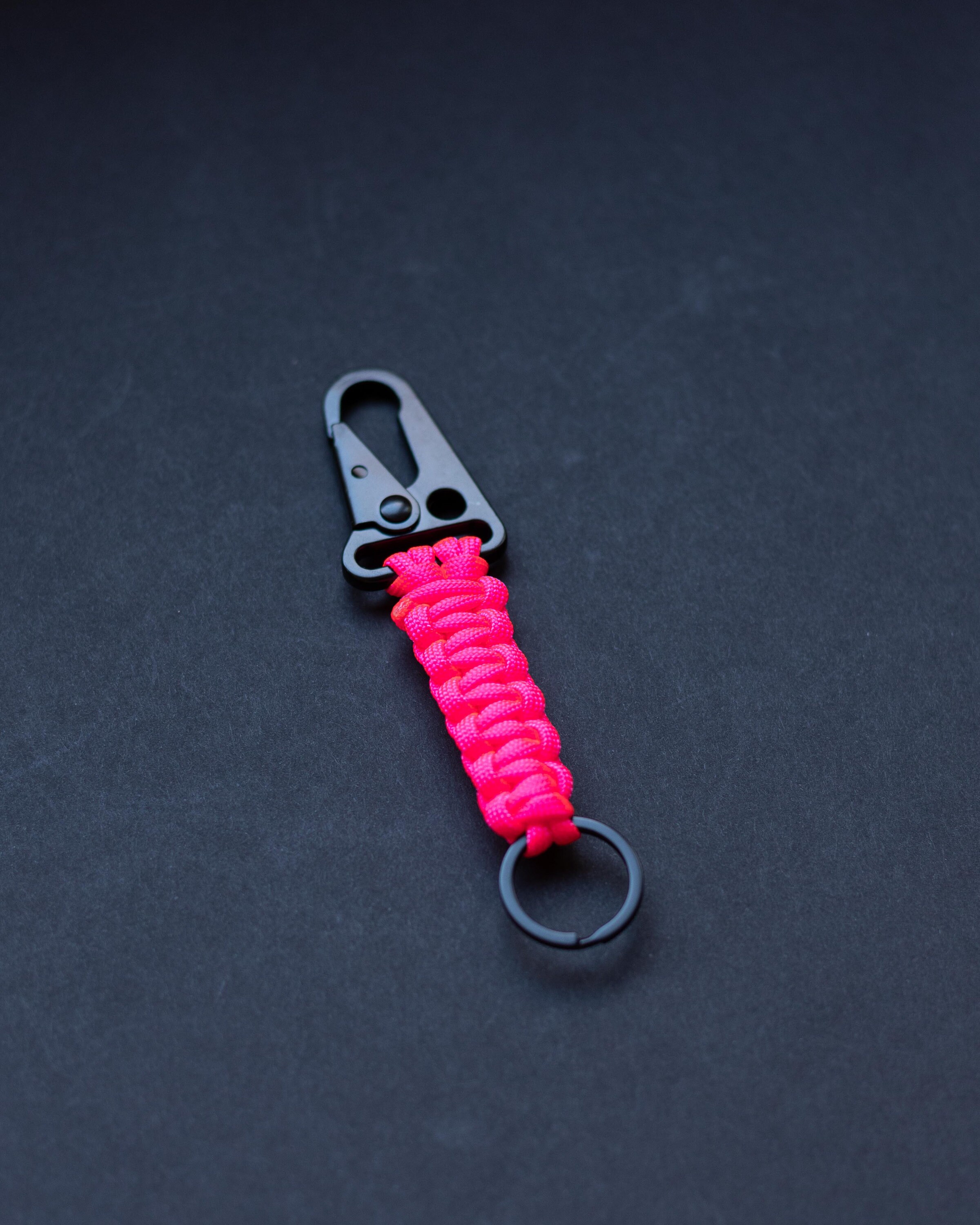 Cute Keychain Pink Paracord Keychain | Etsy