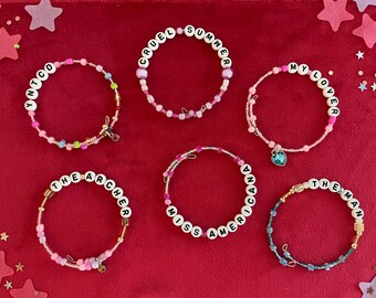 Taylor Swift Inspired Memory Wire Eras Tour Friendship Bracelets: Lover Pack