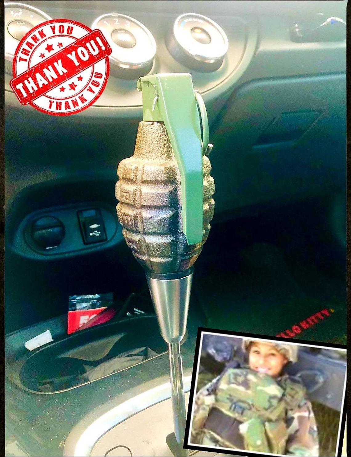 Pineapple grenade shift knob Etsy