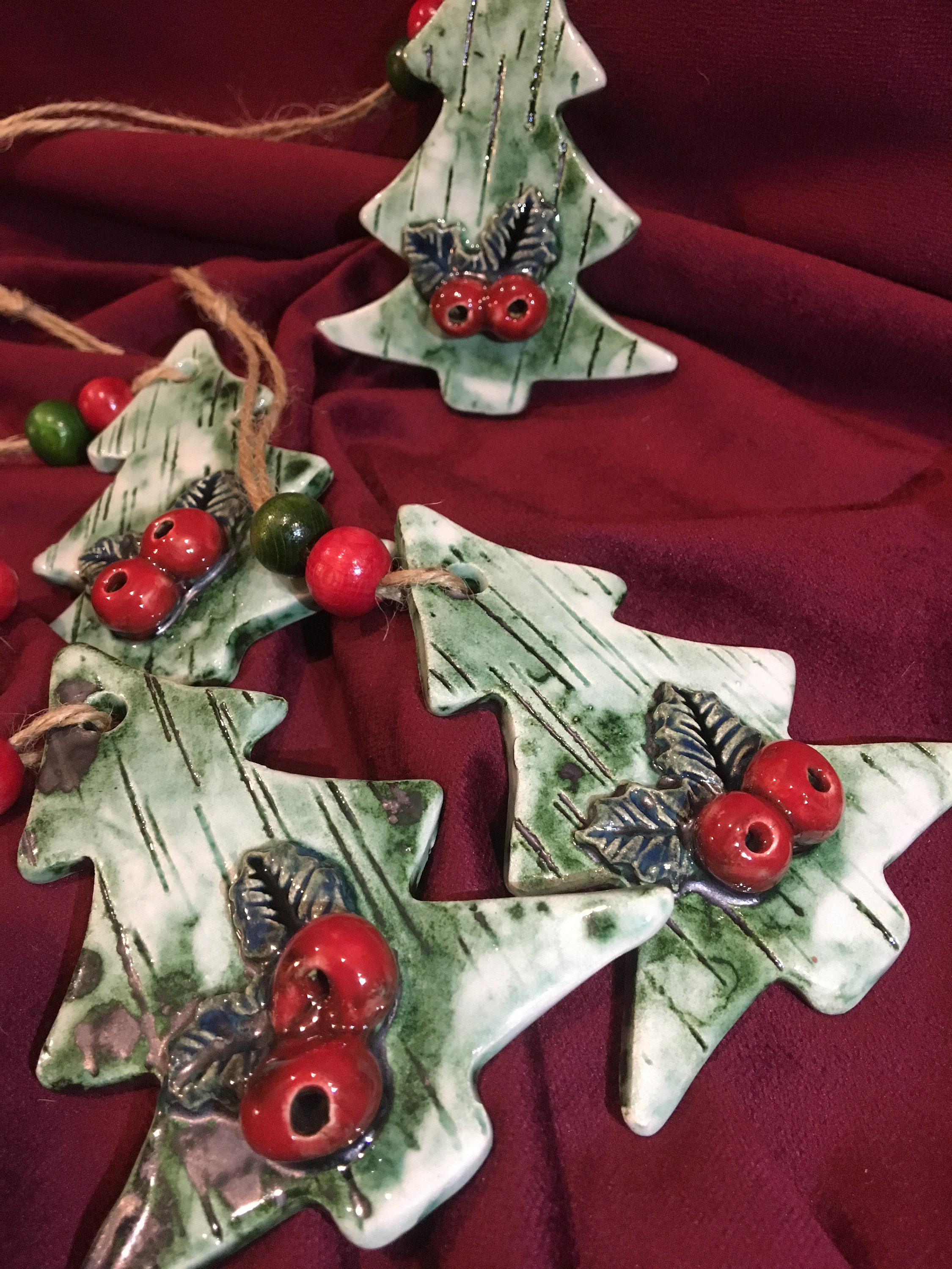 Christmas Handmade Ceramic Tree Decoration Etsy UK