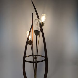 1960s Mid Century Modern Teak Lamp