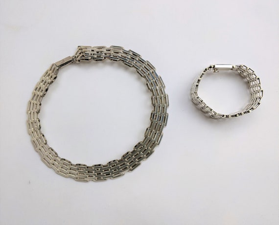 1970s Vintage Taxco sterling silver Chain link se… - image 3