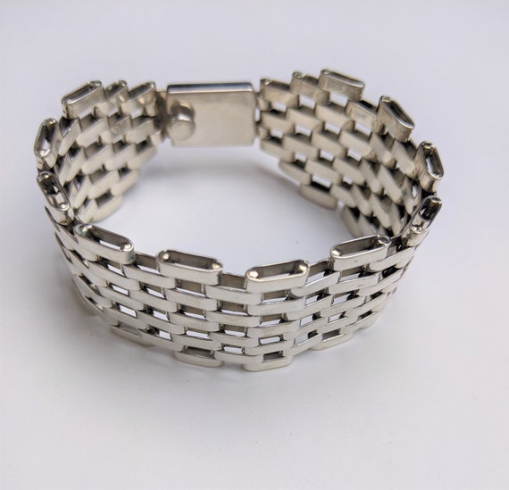 1970s Vintage Taxco sterling silver Chain link se… - image 4