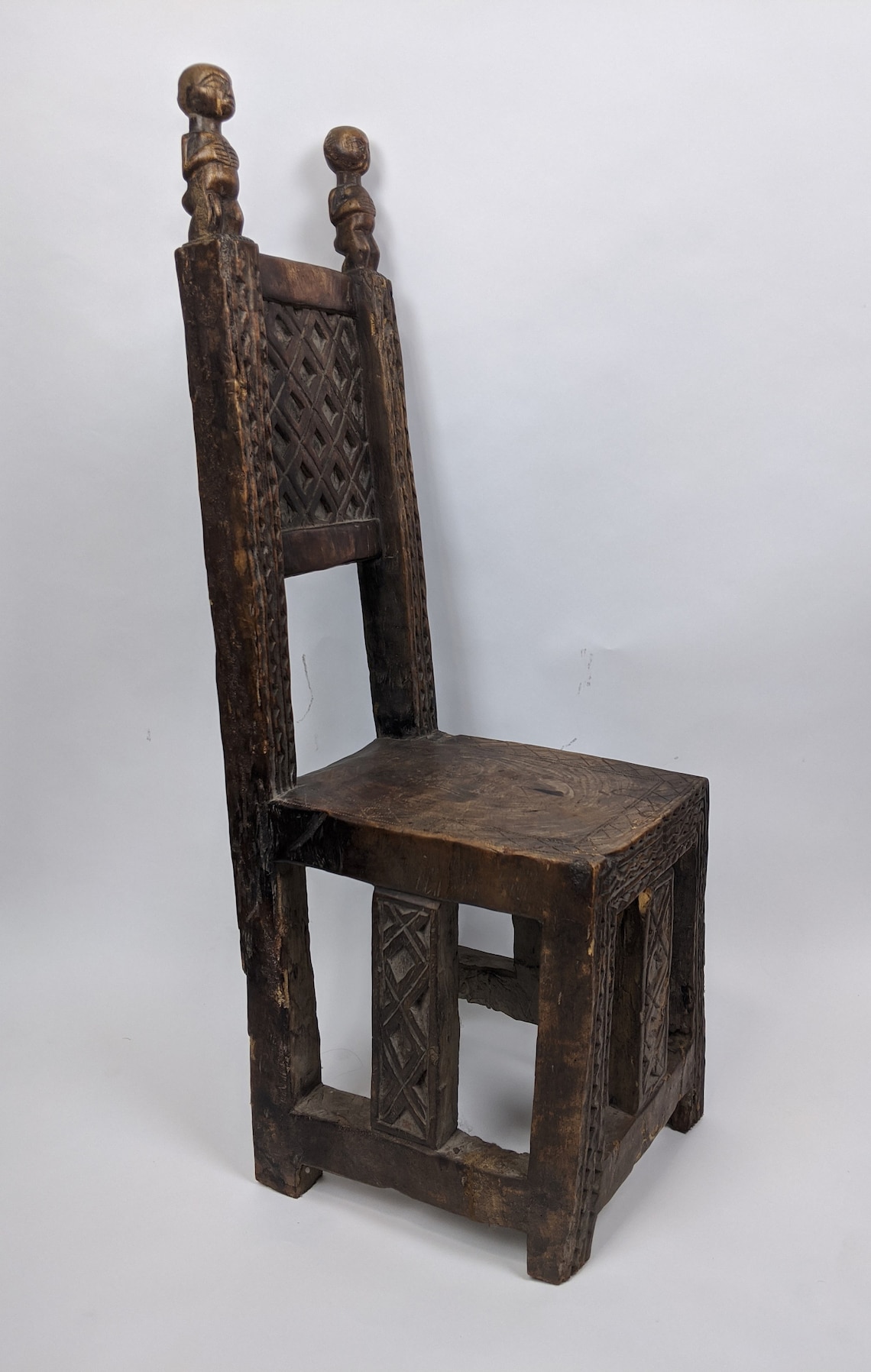 Antique African Chokwe Throne Chairs Pair Etsy