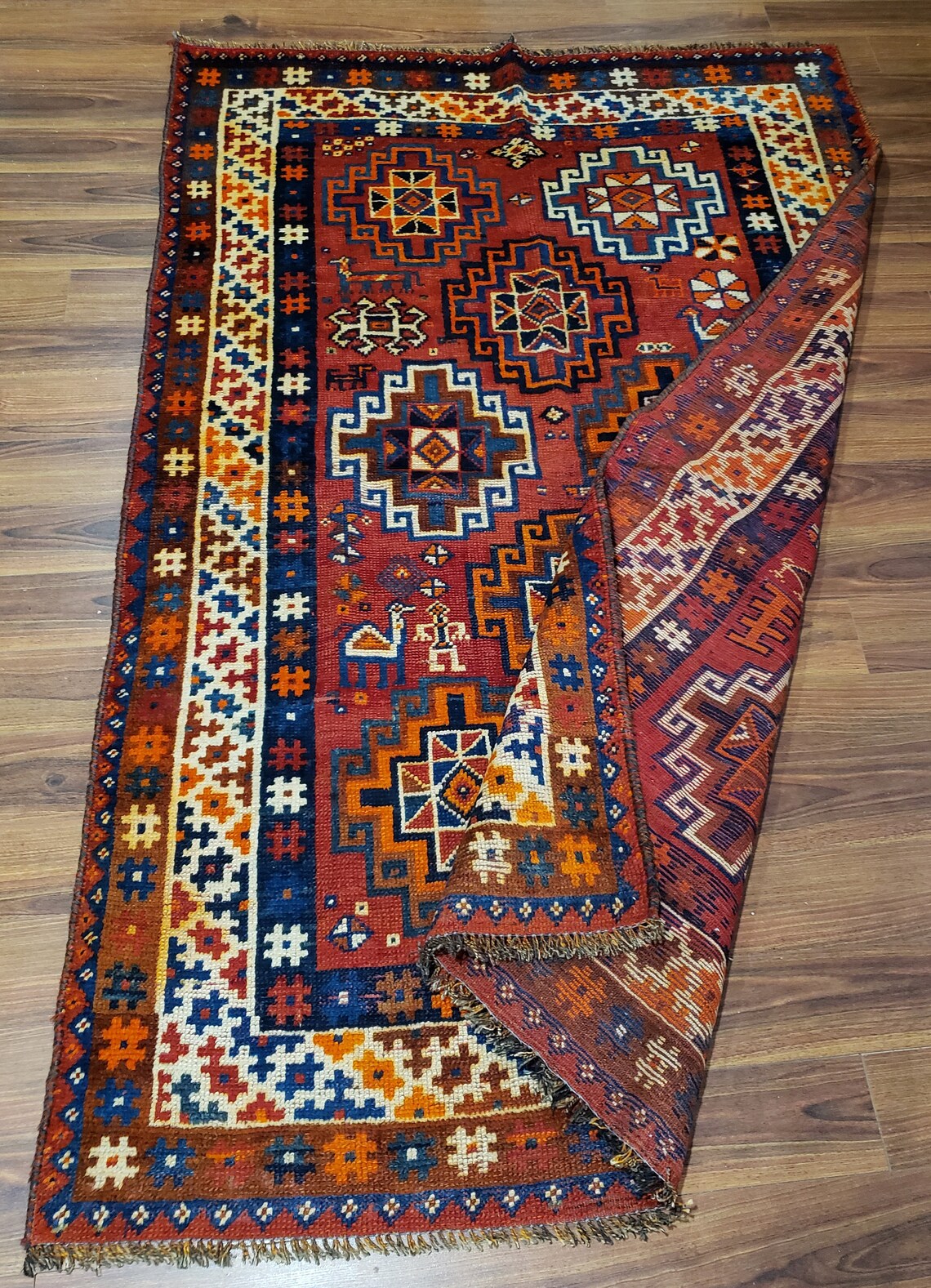 Antique Luri Tribal Rug From Late 1800s - Etsy