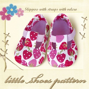 Patrón de costura de bebé Tutorial PDF imprimible Descarga instantánea DIY Zapatos de bebé Zapatillas Patrón de costura