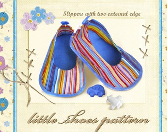 Baby Schuhe Schnittmuster Sofort Download Druckbare e-Pattern Einfach zu nähen Weiche Baby Kleinkind Hausschuhe Anleitung PDF