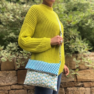 Patron de Couture Sac à Bandoulière Plié pour Femme Sac PDF, Patron de Couture Sac à Main Fille - Téléchargement immédiat