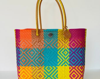 Oaxaca Mexican Tote Handwoven, Market Bags, Mexican Basket, Mexican ...