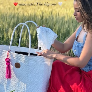 Blanca Mexican Handwoven Mercado Tote Bag