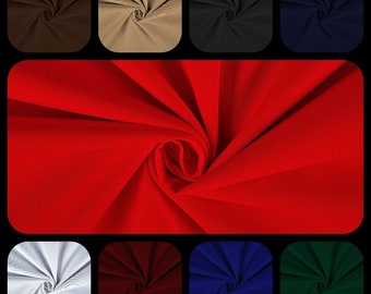 Tela de sarga de poliéster y algodón por metros (36" x 60") para uniformes escolares, pantalones, tapicería y bricolaje.