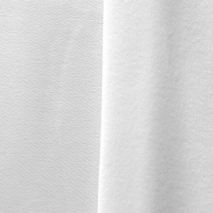May include: Two pieces of white fabric, one with a smooth texture and the other with a textured surface.