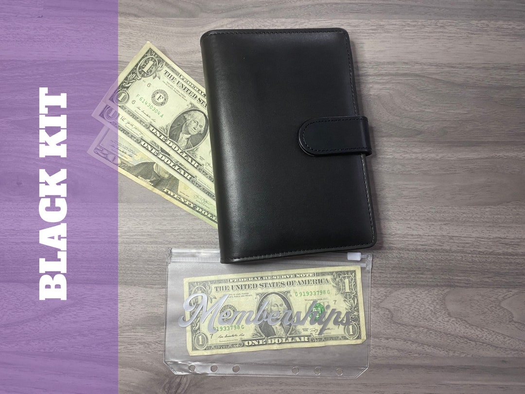 Black Budget Binder Kit With Custom Labels Cash Envelope - Etsy