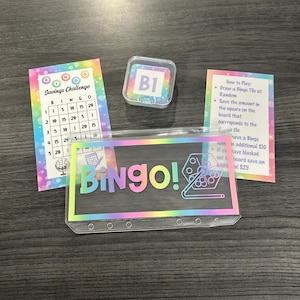 Bingo Savings Challenge  Water Color Rainbow|| Cash Envelopes  || Savings Challenge || Laminated Cash Envelope  || Cash Budget