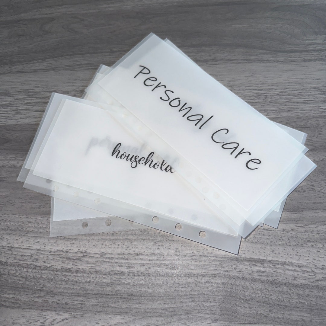 Custom A6 Vellum Matte Laminated Minimalistic Cash Envelopes Etsy