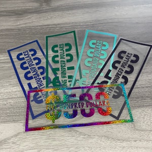 Placeholder Slips || 100, 500, 1k, 5k, 10k || Laminated Placeholder Slips || Sinking Funds || Budgeting || 1k Placeholder Slips