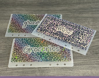 Sparkle Leopard Print Cash Envelope: A6 Budget Binder