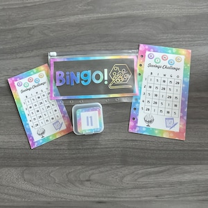 Bingo Savings Challenge  Water Color Rainbow|| Cash Envelopes  || Savings Challenge || Laminated Cash Envelope  || Cash Budget