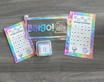 Bingo Savings Challenge  Water Color Rainbow|| Cash Envelopes  || Savings Challenge || Laminated Cash Envelope  || Cash Budget