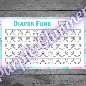 PRINTABLE Diaper Fund Savings Challenge Tracker || Budgeting || Money Challenges || Savings Tracker || Savings Challenge