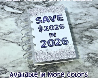 Save 2026 in 2026 Savings Challenge – Balloon Font Binder