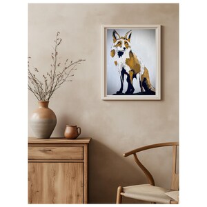 Golden Fox Art Print: Wildlife Wall Decor, Fox Artwork 8.5x11 Inches
